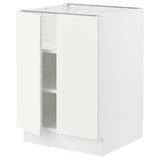 SEKTION Gabinete bajo 2 puertas c/estantes, blanco/Vallstena blanco, 61x61x76 cm