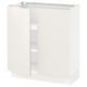 SEKTION Gabinete bajo 2 puertas c/estantes, blanco/Veddinge blanco, 76x37x76 cm