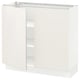SEKTION Gabinete bajo 2 puertas c/estantes, blanco/Veddinge blanco, 91x37x76 cm
