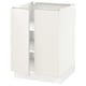 SEKTION Gabinete bajo 2 puertas c/estantes, blanco/Veddinge blanco, 61x61x76 cm