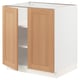 SEKTION Gabinete bajo 2 puertas c/estantes, blanco/Vedhamn roble, 76x61x76 cm