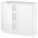SEKTION Gabinete bajo 2 puertas c/estantes, blanco/Voxtorp blanco mate, 91x37x76 cm