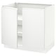 SEKTION Gabinete bajo 2 puertas c/estantes, blanco/Voxtorp blanco mate, 91x61x76 cm