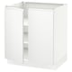 SEKTION Gabinete bajo 2 puertas c/estantes, blanco/Voxtorp blanco mate, 76x61x76 cm