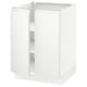 SEKTION Gabinete bajo 2 puertas c/estantes, blanco/Voxtorp blanco mate, 61x61x76 cm
