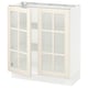 SEKTION Gabinete bajo 2 puertas vidrio, blanco/Bodbyn hueso, 76x37x76 cm
