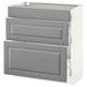 SEKTION Gabinete bajo 3 cajones, blanco Maximera/Bodbyn gris, 76x37x76 cm
