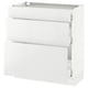 SEKTION Gabinete bajo 3 cajones, blanco Maximera/Ringhult blanco, 76x37x76 cm