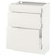SEKTION Gabinete bajo 3 cajones, blanco Maximera/Veddinge blanco, 61x37x76 cm