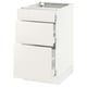 SEKTION Gabinete bajo 3 cajones, blanco Maximera/Veddinge blanco, 46x61x76 cm