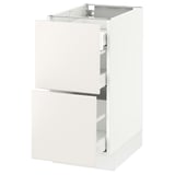 SEKTION Gabinete bajo 3 cajones, blanco Maximera/Veddinge blanco, 38x61x76 cm