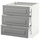 SEKTION Gabinete bajo 4 cajones, blanco Maximera/Bodbyn gris, 76x61x76 cm