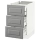SEKTION Gabinete bajo 4 cajones, blanco Maximera/Bodbyn gris, 46x61x76 cm