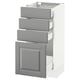 SEKTION Gabinete bajo 4 cajones, blanco Maximera/Bodbyn gris, 38x37x76 cm