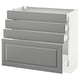 SEKTION Gabinete bajo 4 cajones, blanco Maximera/Bodbyn gris, 91x37x76 cm