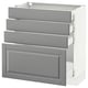 SEKTION Gabinete bajo 4 cajones, blanco Maximera/Bodbyn gris, 76x37x76 cm