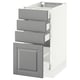 SEKTION Gabinete bajo 4 cajones, blanco Maximera/Bodbyn gris, 38x61x76 cm