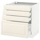 SEKTION Gabinete bajo 4 cajones, blanco Maximera/Bodbyn hueso, 76x61x76 cm