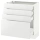 SEKTION Gabinete bajo 4 cajones, blanco Maximera/Ringhult blanco, 76x37x76 cm