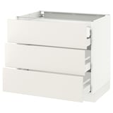 SEKTION Gabinete bajo 4 cajones, blanco Maximera/Veddinge blanco, 91x61x76 cm