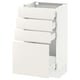 SEKTION Gabinete bajo 4 cajones, blanco Maximera/Veddinge blanco, 46x37x76 cm
