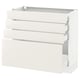 SEKTION Gabinete bajo 4 cajones, blanco Maximera/Veddinge blanco, 91x37x76 cm