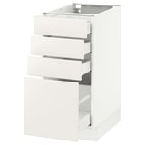 SEKTION Gabinete bajo 4 cajones, blanco Maximera/Veddinge blanco, 38x61x76 cm