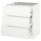 SEKTION Gabinete bajo 4 cajones, blanco Maximera/Voxtorp blanco mate, 76x61x76 cm