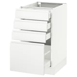 SEKTION Gabinete bajo 4 cajones, blanco Maximera/Voxtorp blanco mate, 46x61x76 cm
