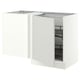 SEKTION Gabinete bajo esq 1 puerta acc ext, blanco/Aspudden gris claro, 127x61x76 cm