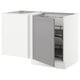 SEKTION Gabinete bajo esq 1 puerta acc ext, blanco/Bodbyn gris, 127x61x76 cm