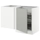 SEKTION Gabinete bajo esq 1 puerta acc ext, blanco/Havstorp gris claro, 127x61x76 cm