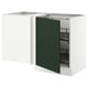 SEKTION Gabinete bajo esq 1 puerta acc ext, blanco/Havstorp Verde oscuro, 127x61x76 cm
