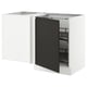 SEKTION Gabinete bajo esq 1 puerta acc ext, blanco/Upplöv Carbón mate, 127x61x76 cm