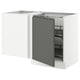 SEKTION Gabinete bajo esq 1 puerta acc ext, blanco/Voxtorp gris oscuro, 127x61x76 cm