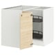 SEKTION Gabinete bajo esquina c/ carrusel, blanco/Askersund efecto fresno claro, 97x61x76 cm