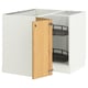 SEKTION Gabinete bajo esquina c/ carrusel, blanco/Sinarp chapa roble, 97x61x76 cm