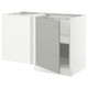 SEKTION Gabinete bajo esquina c/ estante, blanco/Havstorp gris claro, 127x61x76 cm