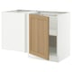 SEKTION Gabinete bajo esquina c/ estante, blanco/Vedhamn roble, 127x61x76 cm