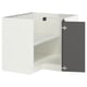 SEKTION Gabinete bajo esquina c/ estante, blanco/Voxtorp gris oscuro, 97x61x76 cm