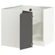 SEKTION Gabinete bajo esquina c/ estante, blanco/Voxtorp gris oscuro, 97x61x76 cm