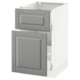 SEKTION Gabinete bajo extraíble 1 cajón, blanco Maximera/Bodbyn gris, 46x61x76 cm