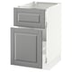SEKTION Gabinete bajo extraíble 1 cajón, blanco Maximera/Bodbyn gris, 46x61x76 cm