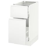SEKTION Gabinete bajo extraíble 1 cajón, blanco Maximera/Voxtorp blanco mate, 38x61x76 cm