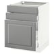 SEKTION Gabinete bajo extraíble 2 cajones, blanco Maximera/Bodbyn gris, 61x61x76 cm