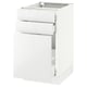 SEKTION Gabinete bajo extraíble 2 cajones, blanco Maximera/Ringhult blanco, 46x61x76 cm