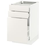 SEKTION Gabinete bajo extraíble 2 cajones, blanco Maximera/Veddinge blanco, 46x61x76 cm