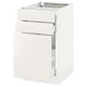 SEKTION Gabinete bajo extraíble 2 cajones, blanco Maximera/Veddinge blanco, 46x61x76 cm