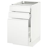 SEKTION Gabinete bajo extraíble 2 cajones, blanco Maximera/Voxtorp blanco mate, 46x61x76 cm