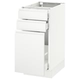 SEKTION Gabinete bajo extraíble 2 cajones, blanco Maximera/Voxtorp blanco mate, 38x61x76 cm